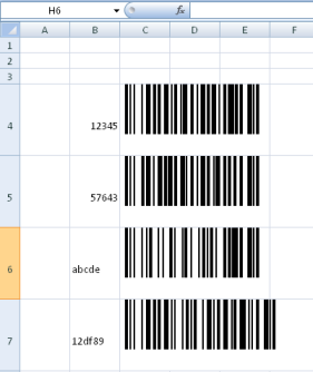 add barcode excel